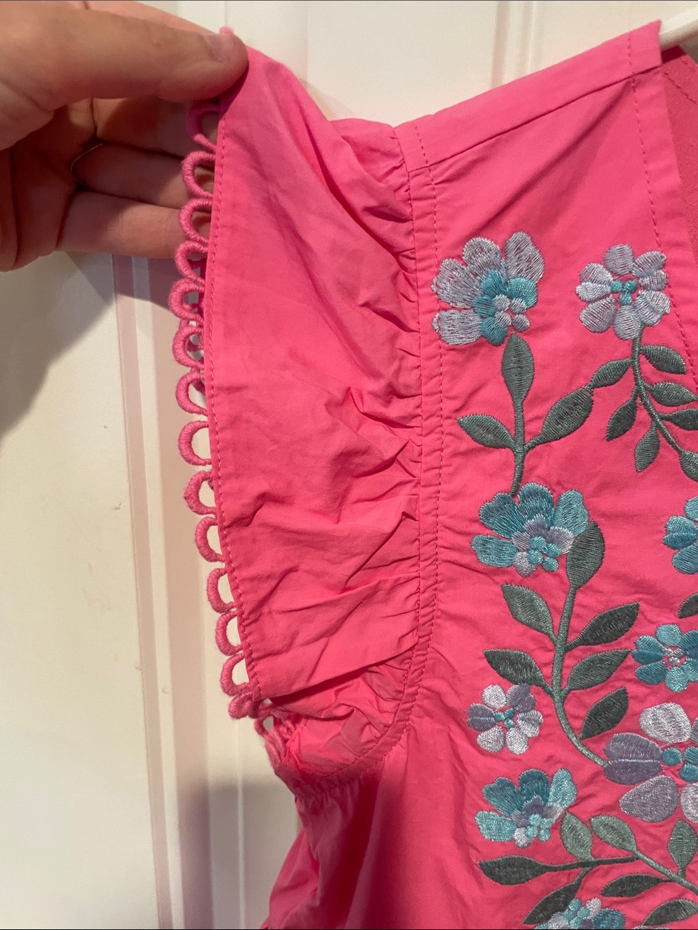 THML Bright Pink Embroidered Tiered Dress x2 - Picture 8 of 12